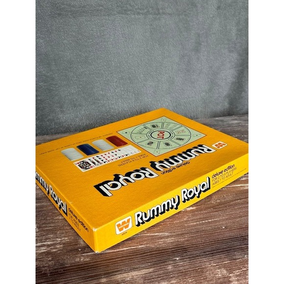 Whitman Rummy Royal Deluxe Edition Card Game Board Chips Ages 7 to Adult - Picture 8 of 9